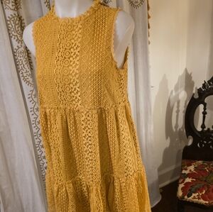 Coco + Jaimeson Yellow Lace Dress